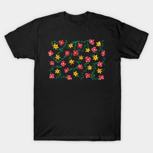 Watercolor Flowers on a Vine T-Shirt